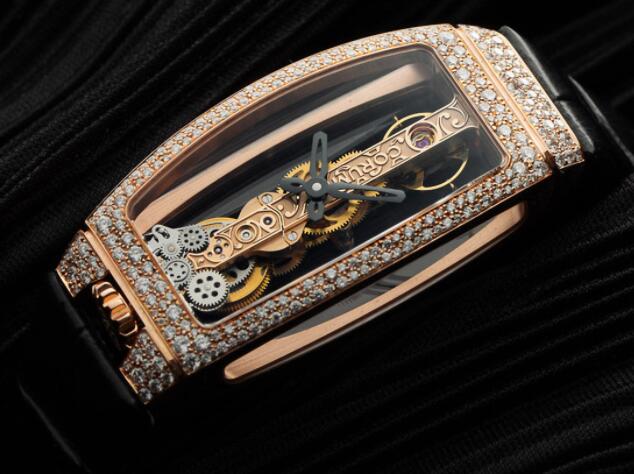 Corum GOLDEN BRIDGE MISS ROSE GOLD DIAMONDS Replica watch B113/03842 - 113.112.85/0001 0000